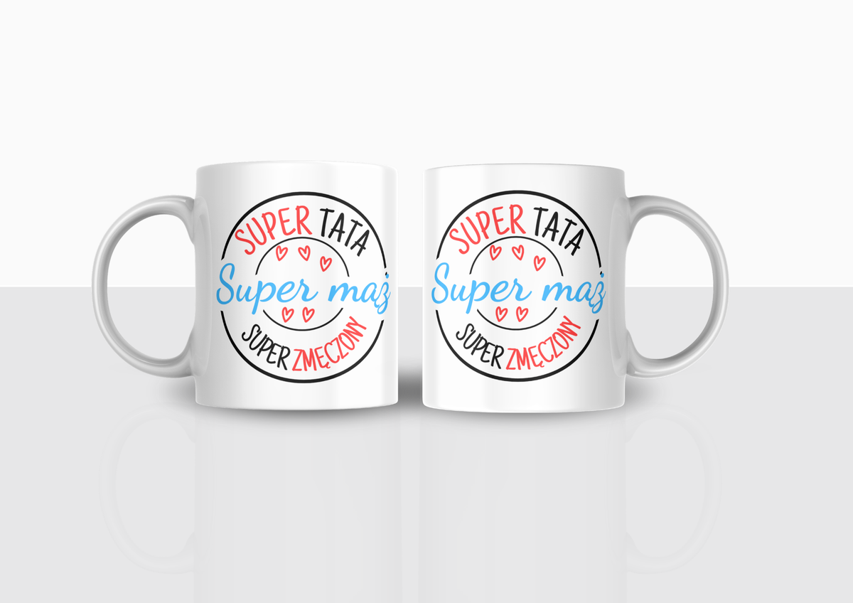Kubek „Super Tata, Super Mąż, Super Zmęczony” – idealny prezent dla taty
