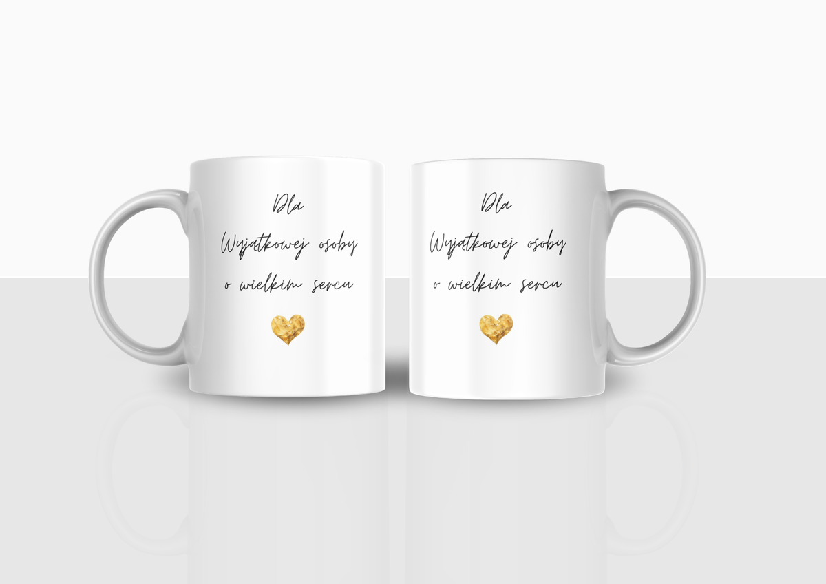 Kubek Dla Wyjątkowej Osoby o Wielkim Sercu ❤️– Elegancki Prezent | Silva Shop