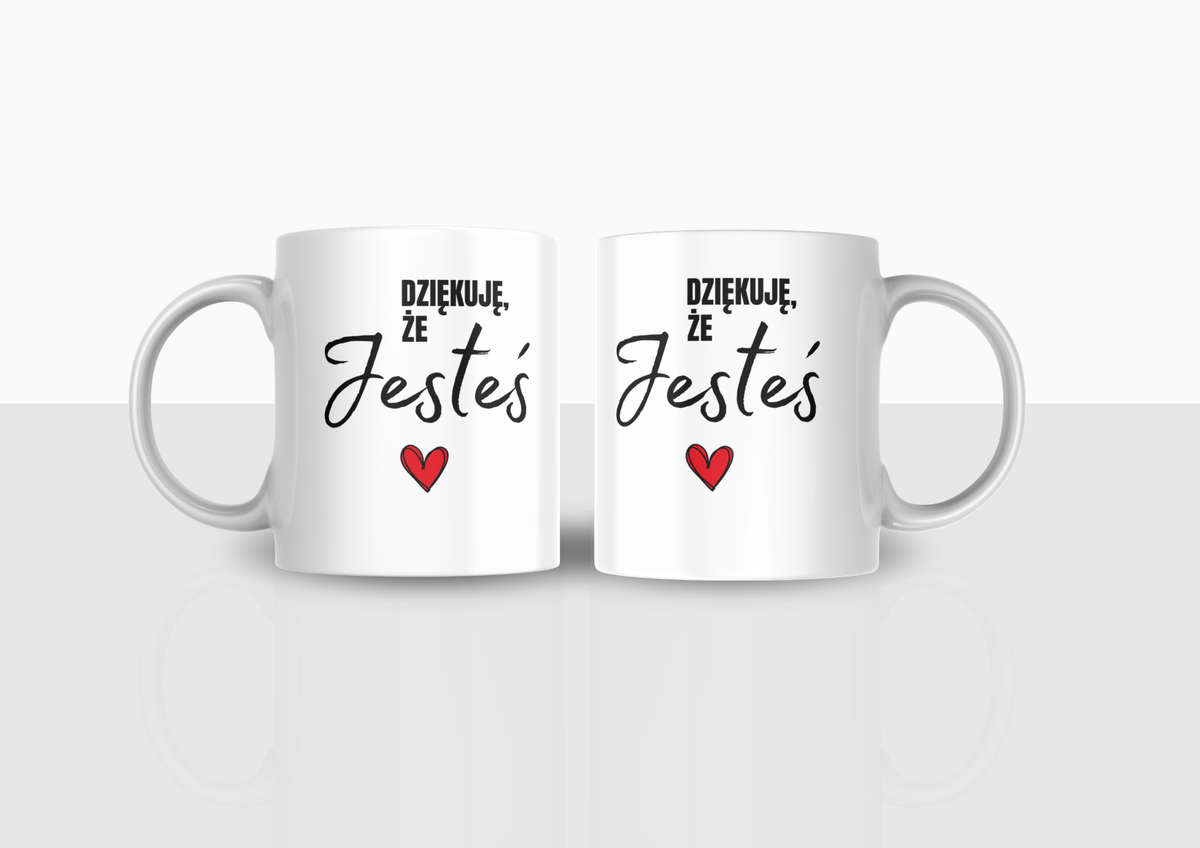 Kubek „Dziękuję, że Jesteś” ❤️ | Silva Shop