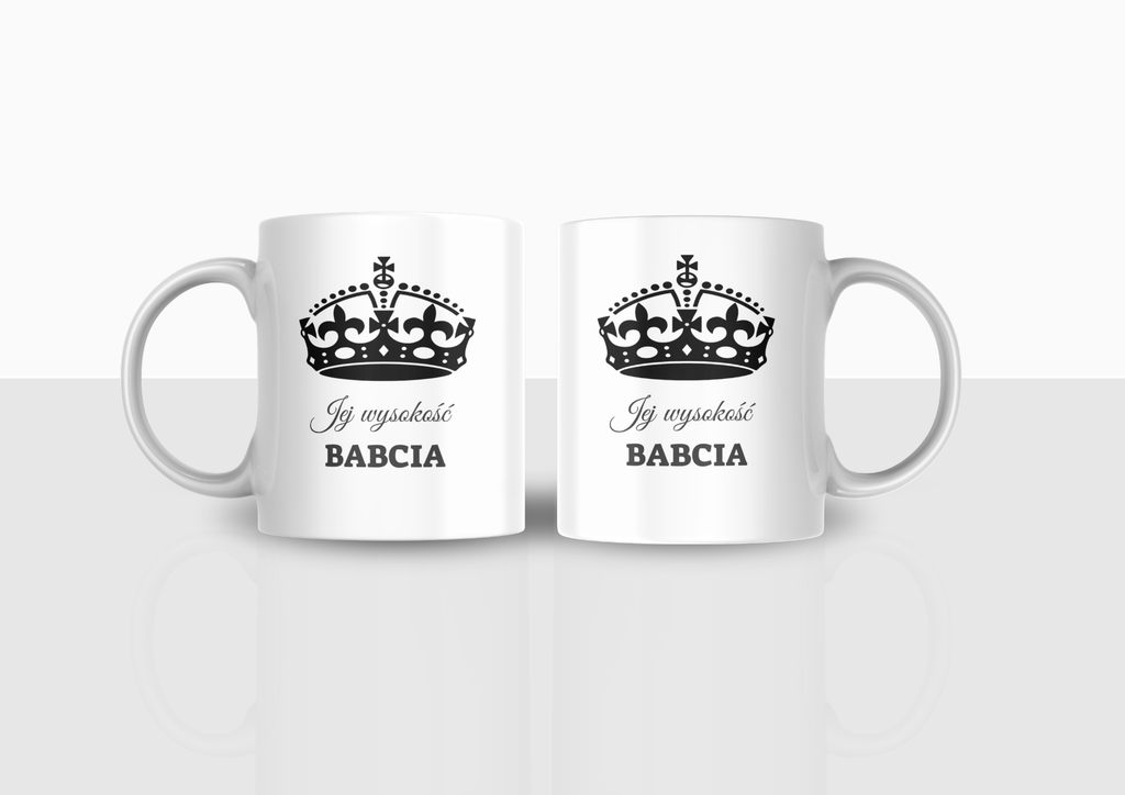Kubek „Jej Wysokość BABCIA” – prezent dla Babci | Silva Shop