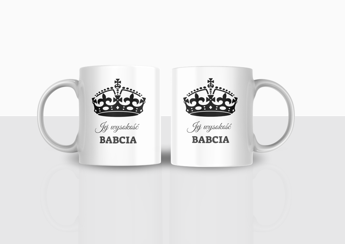 Kubek „Jej Wysokość BABCIA” – prezent dla Babci | Silva Shop