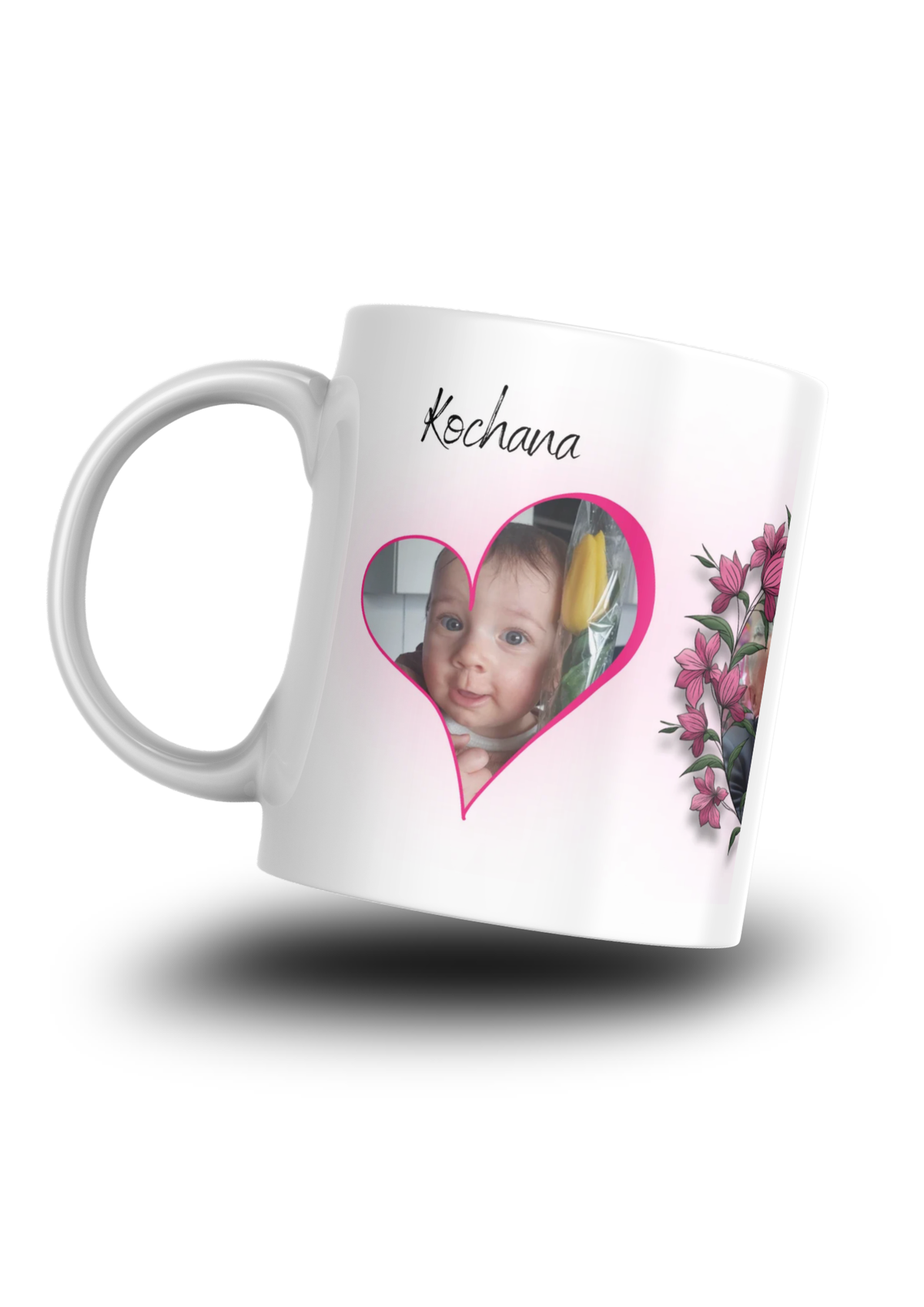 Kubek - FOTO - kochana córeczka- SERCA - 3 ZDJĘCIA
