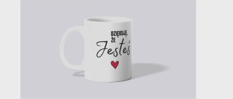 Kubek „Dziękuję, że Jesteś” ❤️ | Silva Shop