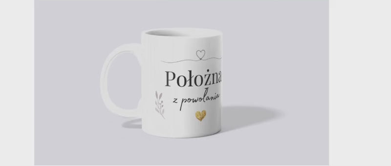 Kubek „Położna z powołania” ❤️– Elegancki Prezent | Silva Shop
