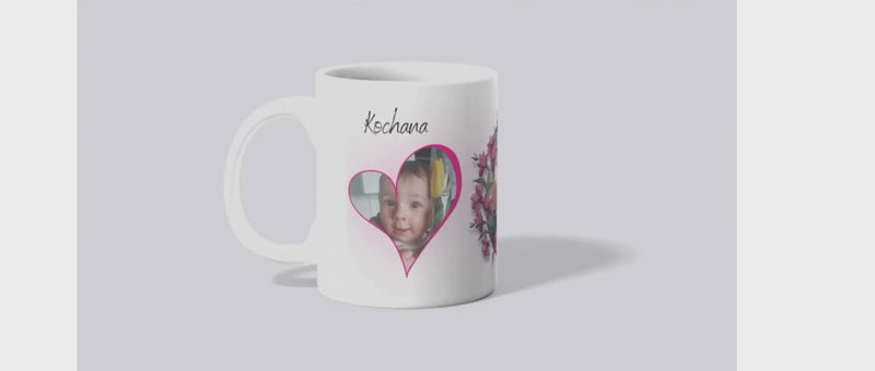 Kubek - FOTO - kochana córeczka- SERCA - 3 ZDJĘCIA