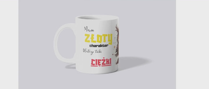 Kubek ZŁOTY/CIĘZKI charakter